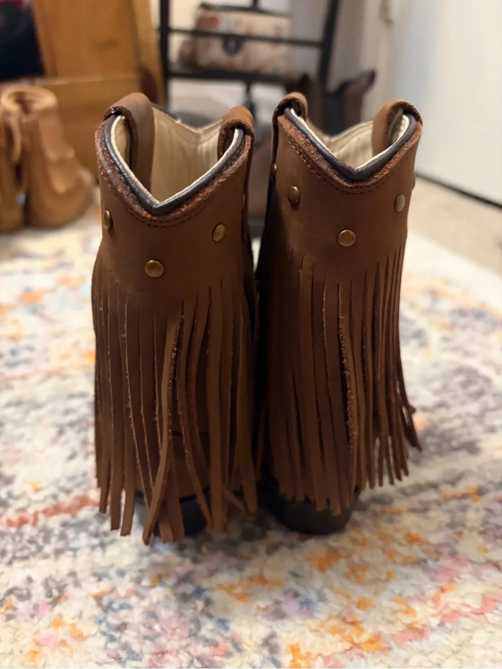 Old west toddler girl Fringe Boots